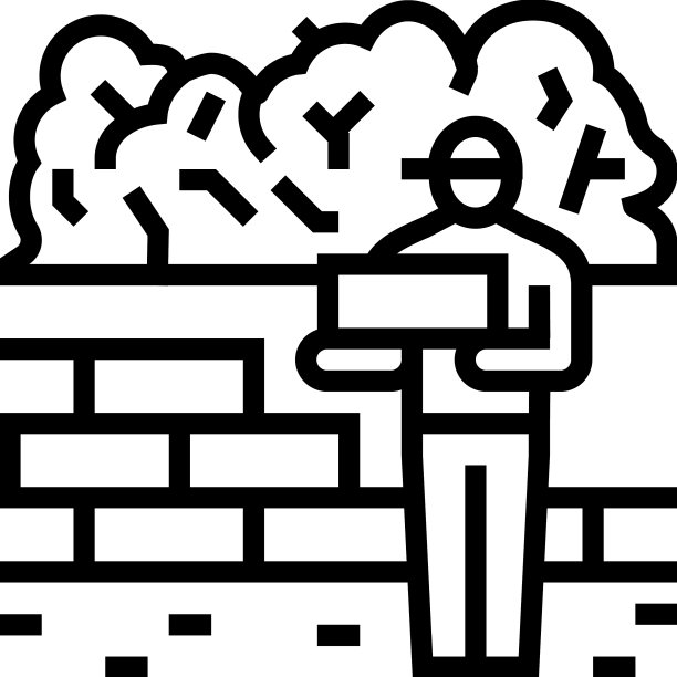 砌砖服务线图标图片 砌砖服务线图标图片下载