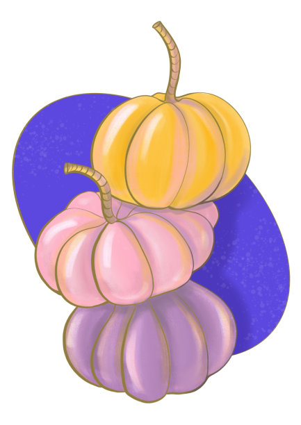 插图上蓝色背景接近南瓜秋天蔬菜节日万圣节简单的设计元素图片 插图上蓝色背景接近南瓜秋天蔬菜节日万圣节简单的设计元素图片下载