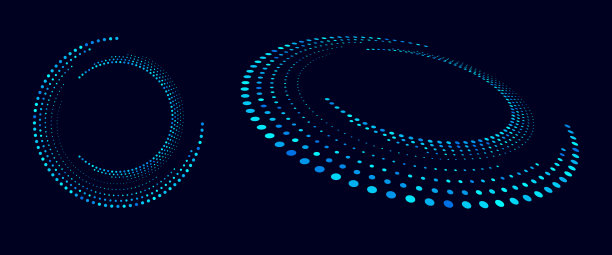 透视视图以抽象的半色调虚线圆为主。螺旋宇宙的概念。大数据的概念。图片 透视视图以抽象的半色调虚线圆为主。螺旋宇宙的概念。大数据的概念。图片下载