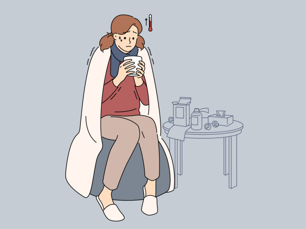 不健康的妇女患流感图片 不健康的妇女患流感图片下载