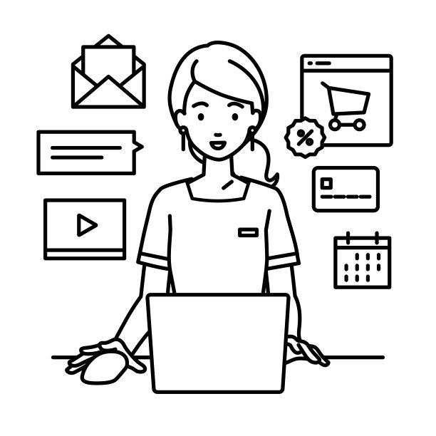 一位美容师,女接待员,使用笔记本电脑浏览网站,数字营销,支付,管理网上商店,并在她的办公桌上为客户提供服务图片 一位美容师,女接待员,使用笔记本电脑浏览网站,数字营销,支付,管理网上商店,并在她的办公桌上为客户提供服务图片下载