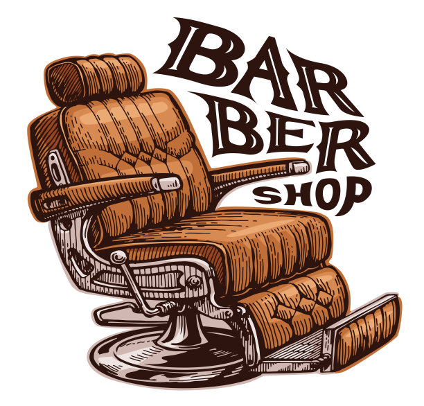 理发店的标志。复古的理发师的椅子上。复古美发沙龙扶手椅。矢量图图片 理发店的标志。复古的理发师的椅子上。复古美发沙龙扶手椅。矢量图图片下载