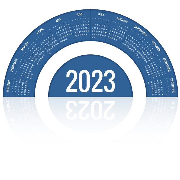 2023年的圆形日历计划。打印模板,您的标志和文本。肖像方向。2023日历12个月。图片 2023年的圆形日历计划。打印模板,您的标志和文本。肖像方向。2023日历12个月。图片下载