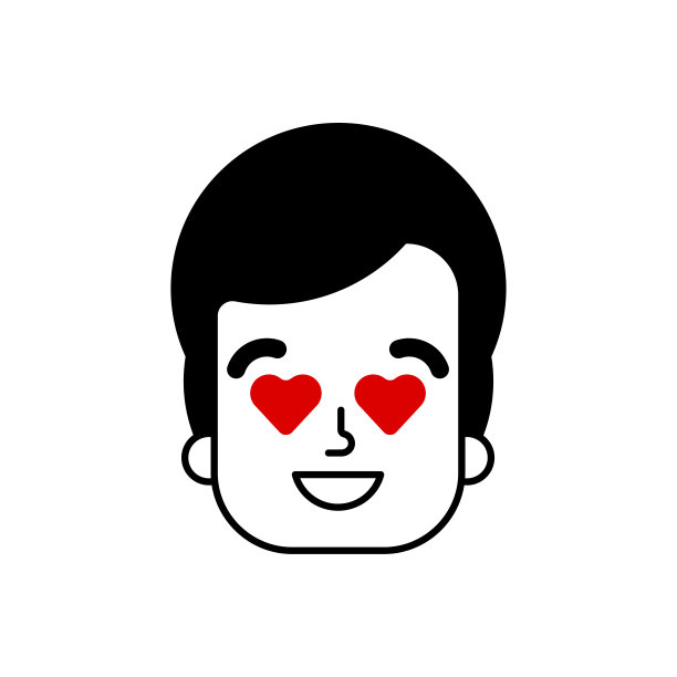 倾心的人。恋爱中的男人。眼睛里有红心的家伙。图片 倾心的人。恋爱中的男人。眼睛里有红心的家伙。图片下载