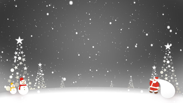 圣诞老人和雪人站在雪地里图片 圣诞老人和雪人站在雪地里图片下载