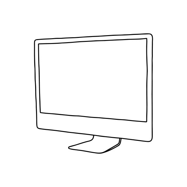计算机轮廓图。图片 计算机轮廓图。图片下载