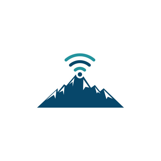 Wifi山标志图标设计。图片 Wifi山标志图标设计。图片下载