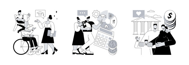 日托金融帮助抽象概念矢量插图。图片 日托金融帮助抽象概念矢量插图。图片下载
