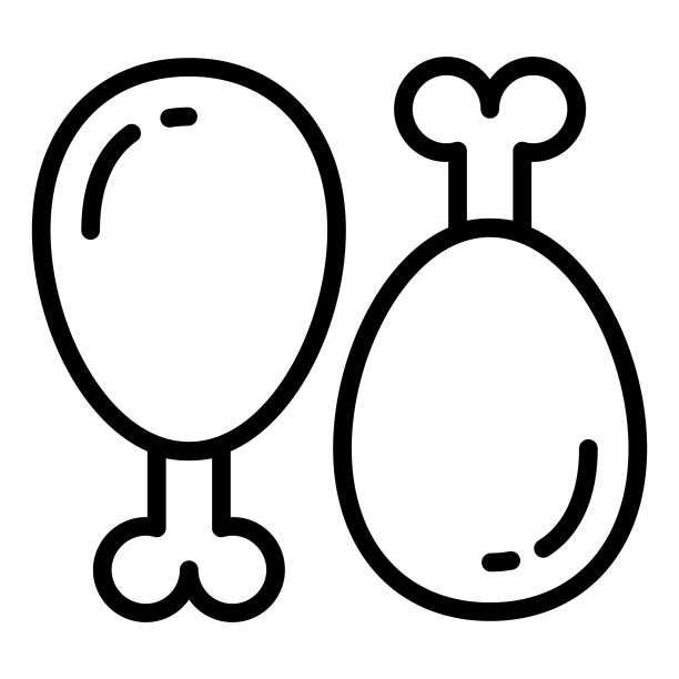 腿片矢量线图标。简单的创意矢量线图标图片 腿片矢量线图标。简单的创意矢量线图标图片下载