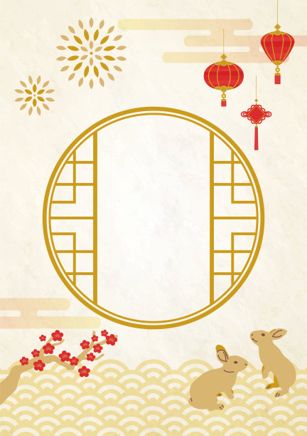 中国风格的新年插画和背景图片 中国风格的新年插画和背景图片下载