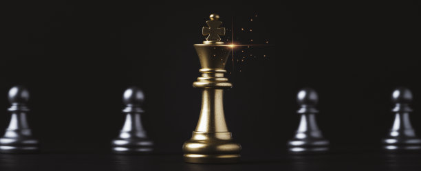 金王棋站在银卒棋前,暗背景为领导管理理念。图片 金王棋站在银卒棋前,暗背景为领导管理理念。图片下载