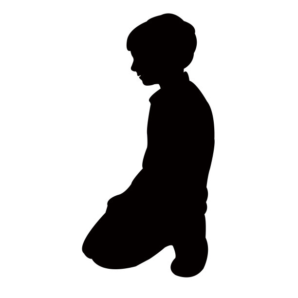一个男孩坐着的身体轮廓向量图片 一个男孩坐着的身体轮廓向量图片下载