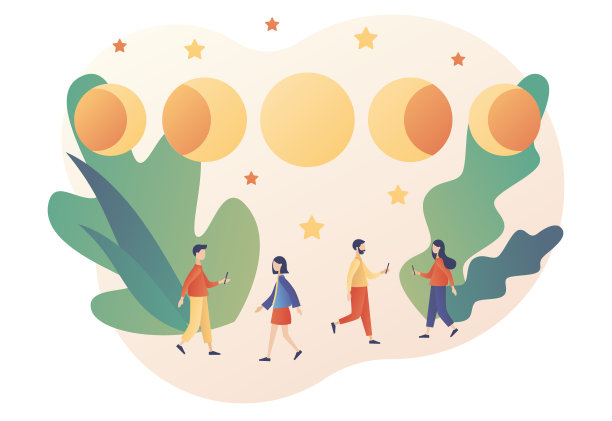 月球阶段。神奇的月魔卡。占星学的概念。夜间空间天文学。现代平面卡通风格。白色背景上的矢量插图图片 月球阶段。神奇的月魔卡。占星学的概念。夜间空间天文学。现代平面卡通风格。白色背景上的矢量插图图片下载