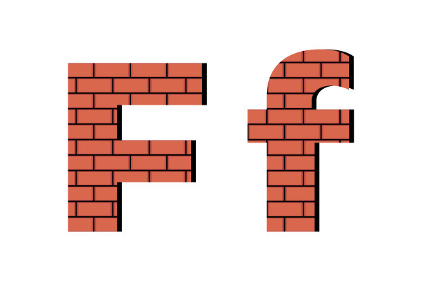 用砖头做成的英文字母F图片 用砖头做成的英文字母F图片下载