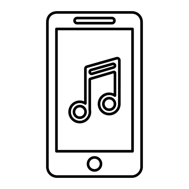 手机音乐图标在直线风格图片 手机音乐图标在直线风格图片下载