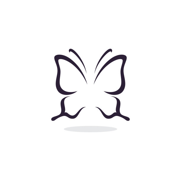 蝴蝶标志设计模板矢量插图图片 蝴蝶标志设计模板矢量插图图片下载