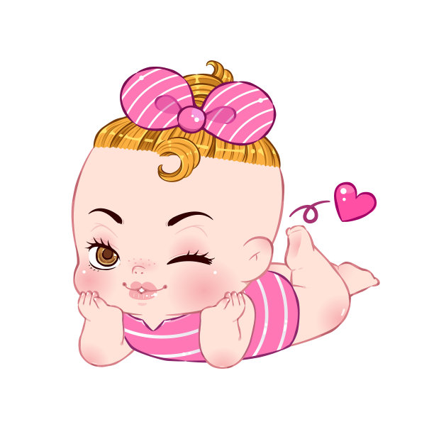可爱性感的小女孩卡通粉红色时尚泳衣。小女孩眨着眼睛。图片 可爱性感的小女孩卡通粉红色时尚泳衣。小女孩眨着眼睛。图片下载
