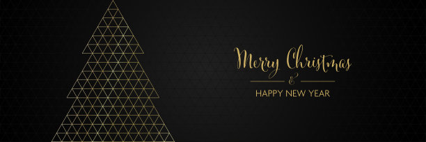 圣诞快乐,新年快乐——几何冷杉树设计图片 圣诞快乐,新年快乐——几何冷杉树设计图片下载