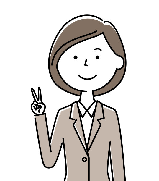 穿西装的女人在做和平手势图片 穿西装的女人在做和平手势图片下载