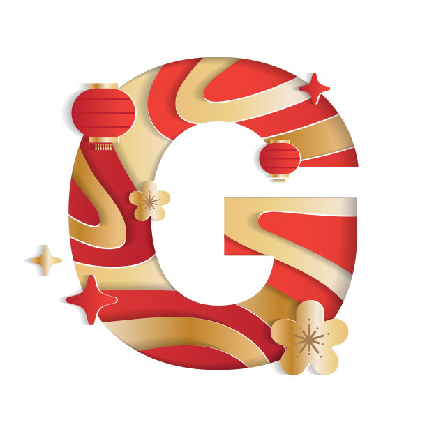 字母G字母字体中国新年概念字符字体字母抽象纸花灯笼农历节日元素火花梯度红色金色3D纸层镂空卡片矢量插图图片 字母G字母字体中国新年概念字符字体字母抽象纸花灯笼农历节日元素火花梯度红色金色3D纸层镂空卡片矢量插图图片下载