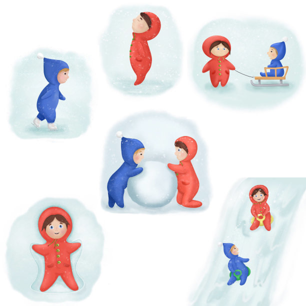 设置儿童冬季娱乐,冬季娱乐,儿童玩雪,儿童插画,手绘图片 设置儿童冬季娱乐,冬季娱乐,儿童玩雪,儿童插画,手绘图片下载