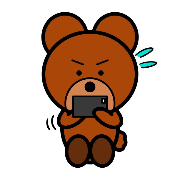 熊沉迷于智能手机游戏图片 熊沉迷于智能手机游戏图片下载