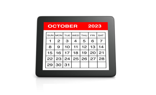 2023年10月日历平板电脑图片 2023年10月日历平板电脑图片下载