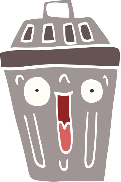 卡通涂鸦垃圾桶图片 卡通涂鸦垃圾桶图片下载
