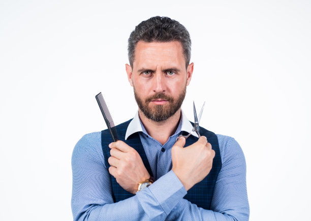 遵循个人风格。男性美与时尚。理发师的概念。图片 遵循个人风格。男性美与时尚。理发师的概念。图片下载