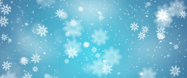 圣诞贺卡与雪花在柔和的蓝色为背景图片 圣诞贺卡与雪花在柔和的蓝色为背景图片下载