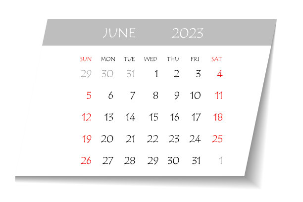 2023年6月日历计划。公司一周。模板布局,一年12个月,白色背景。简单设计的商业小册子,传单,印刷媒体,广告。一周从星期一开始图片 2023年6月日历计划。公司一周。模板布局,一年12个月,白色背景。简单设计的商业小册子,传单,印刷媒体,广告。一周从星期一开始图片下载