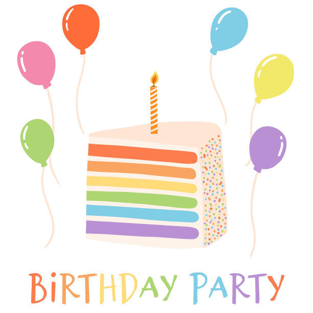 彩虹生日蛋糕,蜡烛和气球卡通平面风格。手绘的甜点矢量插图,卡片,邀请的设计元素图片 彩虹生日蛋糕,蜡烛和气球卡通平面风格。手绘的甜点矢量插图,卡片,邀请的设计元素图片下载