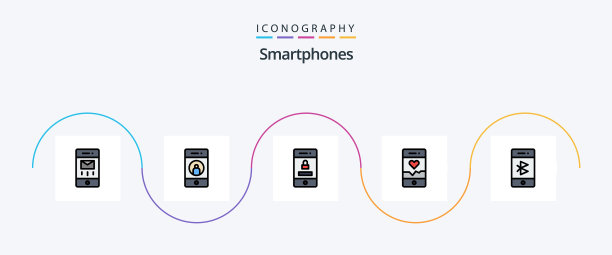 智能手机线填平5个图标包图片 智能手机线填平5个图标包图片下载