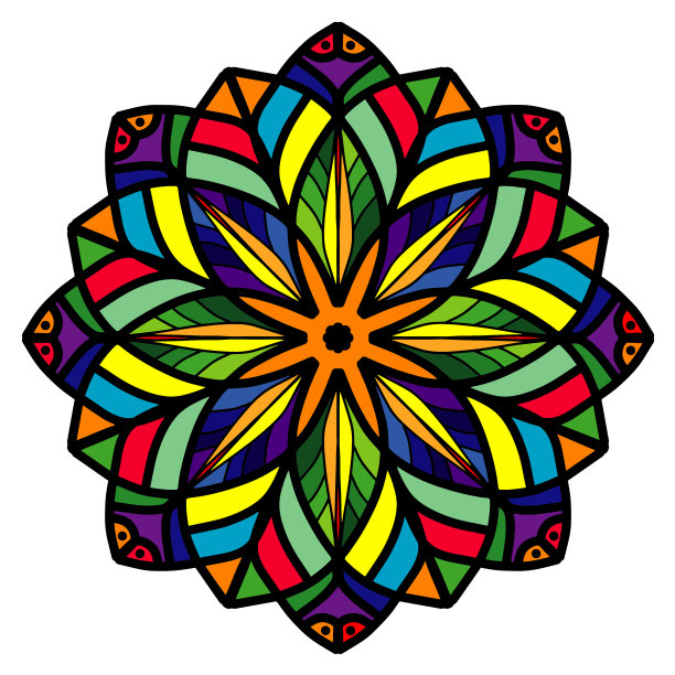 抽象花卉装饰涂鸦曼荼罗图案图片 抽象花卉装饰涂鸦曼荼罗图案图片下载