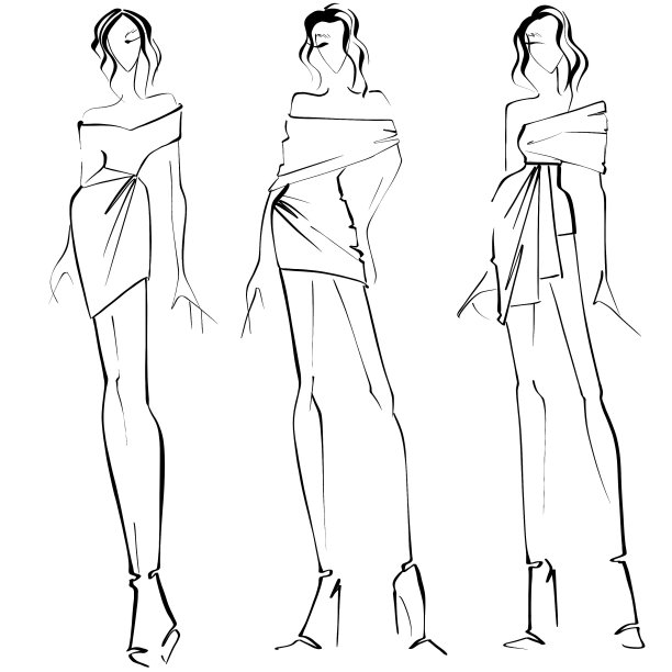 草图。穿晚礼服的女人。图片 草图。穿晚礼服的女人。图片下载