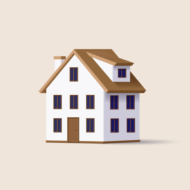 经典而现代的家庭住宅建筑。房地产家庭财产。2层楼,带有mansarda阁楼和棕色屋顶图片 经典而现代的家庭住宅建筑。房地产家庭财产。2层楼,带有mansarda阁楼和棕色屋顶图片下载