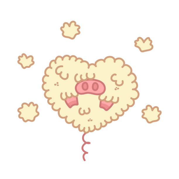 心形的毛绒猪。有趣的卡哇伊角色。装饰元素。矢量插图隔离在白色背景上。图片 心形的毛绒猪。有趣的卡哇伊角色。装饰元素。矢量插图隔离在白色背景上。图片下载