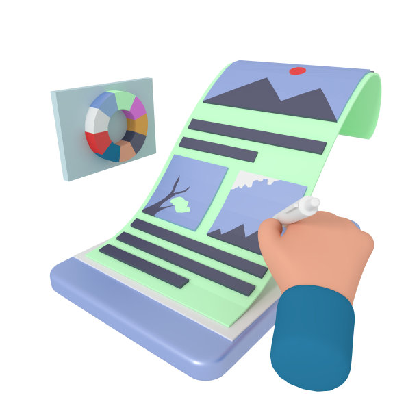智能手机上UI设计师绘制的3d插图图片 智能手机上UI设计师绘制的3d插图图片下载
