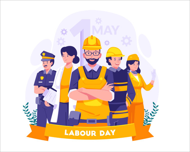 5月1日劳动节。一群不同种类的工人建筑工人、警察、消防员和女工人。矢量图图片 5月1日劳动节。一群不同种类的工人建筑工人、警察、消防员和女工人。矢量图图片下载