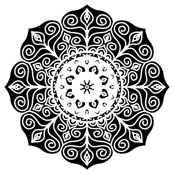 曼陀罗图案模板抽象花卉装饰图片 曼陀罗图案模板抽象花卉装饰图片下载