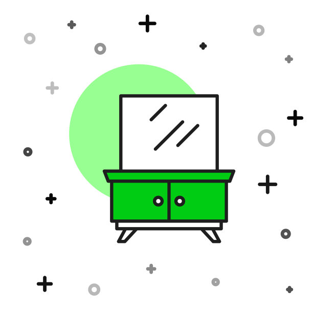 填充轮廓梳妆台图标孤立上图片 填充轮廓梳妆台图标孤立上图片下载