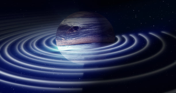 抽象的蓝色太空行星,在开放空间的恒星背景上有一个圆形的小行星带环,未来的高科技图片 抽象的蓝色太空行星,在开放空间的恒星背景上有一个圆形的小行星带环,未来的高科技图片下载