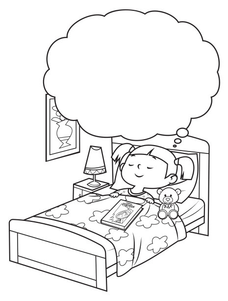 黑与白,小女孩在睡梦中做梦图片 黑与白,小女孩在睡梦中做梦图片下载
