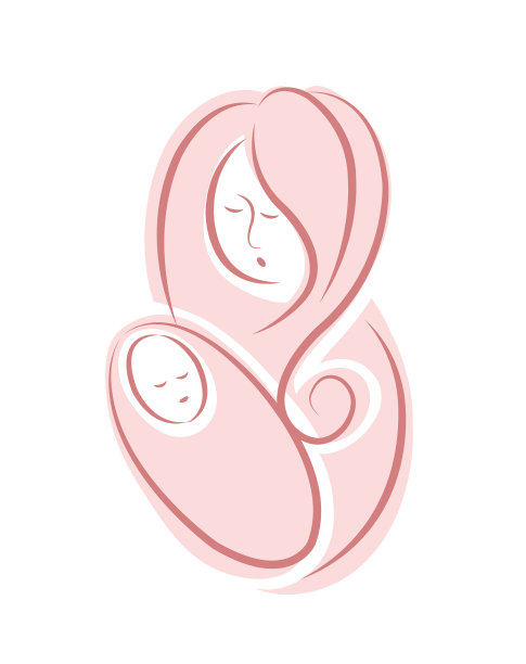 母亲抱着婴儿——抽象的插图图片 母亲抱着婴儿——抽象的插图图片下载
