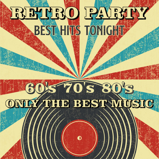 复古音乐黑胶唱片海报在复古设计风格。图片 复古音乐黑胶唱片海报在复古设计风格。图片下载