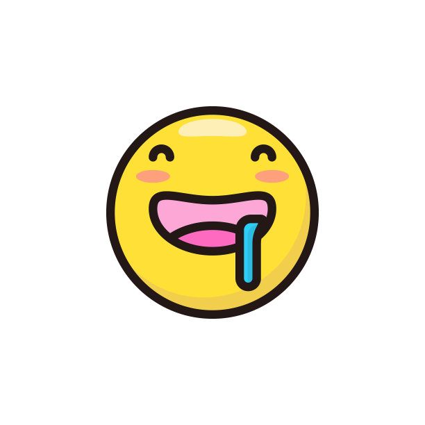 表情符号可爱的平面颜色和线条艺术图片 表情符号可爱的平面颜色和线条艺术图片下载