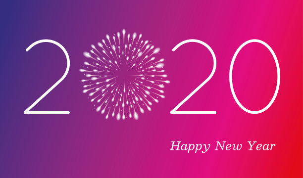 2020年的贺年卡和烟花。寒假设计模板。图片 2020年的贺年卡和烟花。寒假设计模板。图片下载