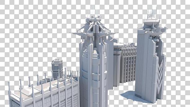 建筑白模PNG图片 建筑白模PNG图片下载