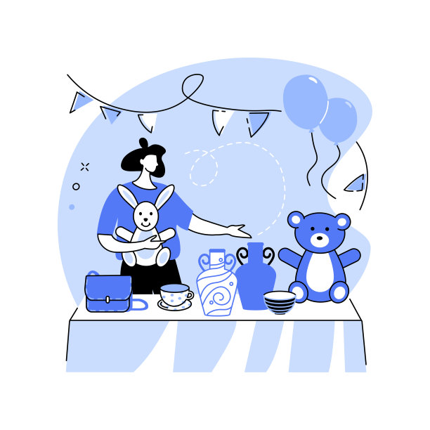 在市场上卖工艺品的孤立卡通矢量插图。图片 在市场上卖工艺品的孤立卡通矢量插图。图片下载