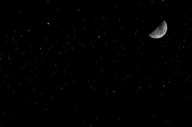 星星,月亮和夜空图片 星星,月亮和夜空图片下载